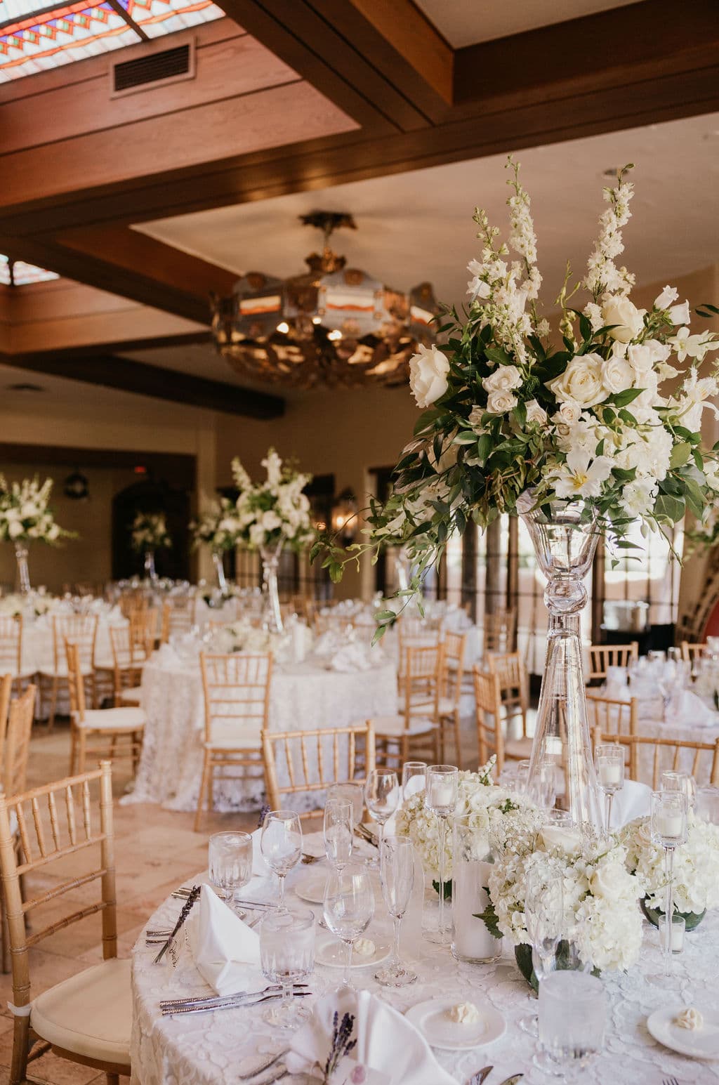 Real wedding photo — reception details